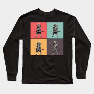 Bushido Pop Art Samurai Japanese Warrior Vintage Retro Streetwear Urban 546 Long Sleeve T-Shirt